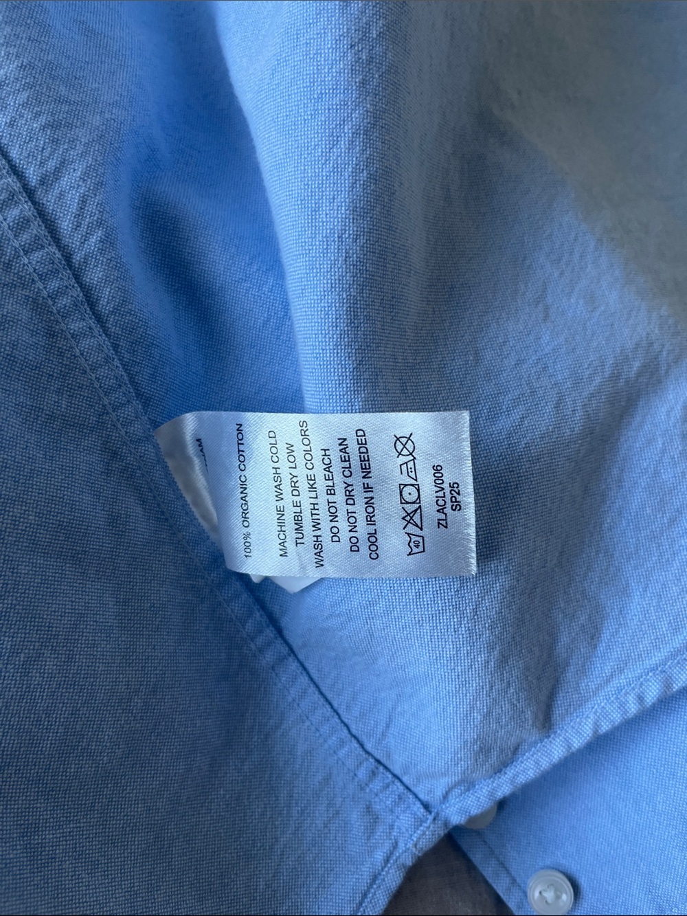 Quince Women’s Sky Blue Casual Button Down Shirt, 100% Cotton. - Picture 4 of 8
